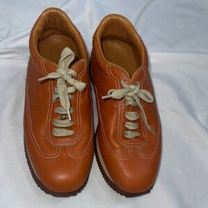 Hermes Tan Leather Sneakers